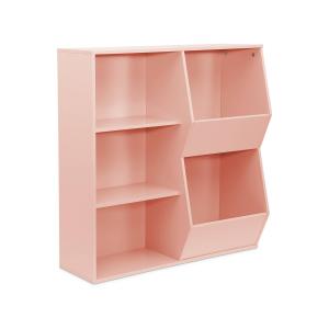 Mueble para niños, 3 estantes y 2 espacios de almacenamient…