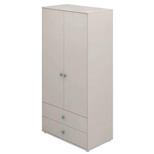 Mueble pino macizo gris y turquesa 100x200cm