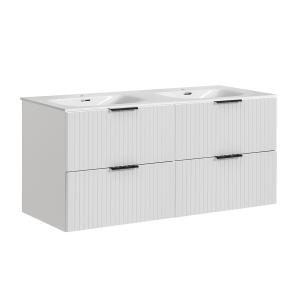 Mueble suspendido lavabo estratificado blanco