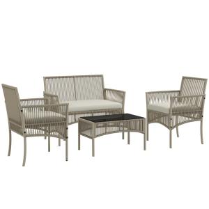 Muebles de jardín 100x56x80 cm caqui