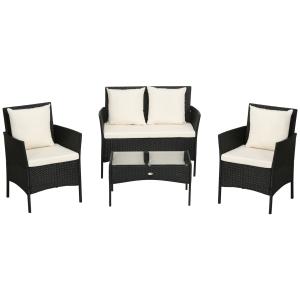 Muebles de jardín 103x55x80 cm negro
