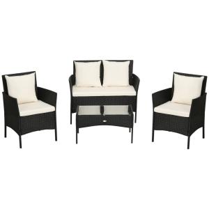 Muebles de jardín 103x55x85 cm negro