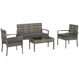 Muebles de jardín 108x58x78 cm gris