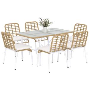 Muebles de jardín 139x78x73 cm madera natural