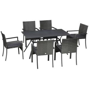 Muebles de jardín 150x90x72 cm gris