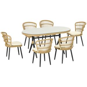 Muebles de jardín 153x89x74 cm madera natural