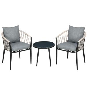 Muebles de jardín 57x60x75 cm gris