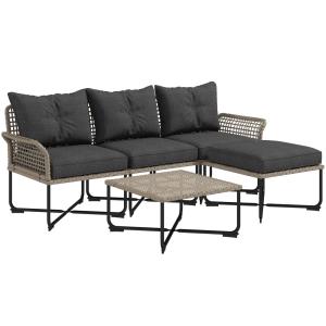 Muebles de jardín 65x65x72 cm gris