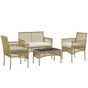 Muebles de jardín beige 100 x 56 x 80 cm