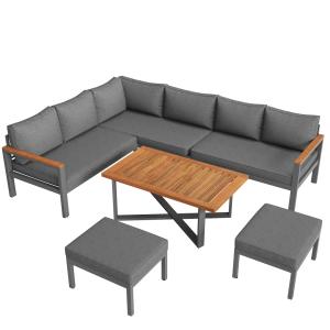 Muebles de jardín recomponibles para 7 u 8 personas