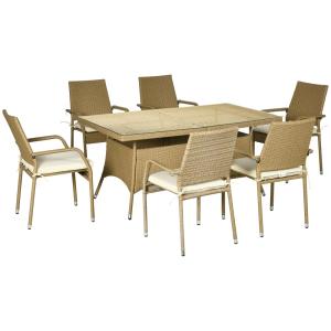 Muebles de ratán 160x90x75 cm arena