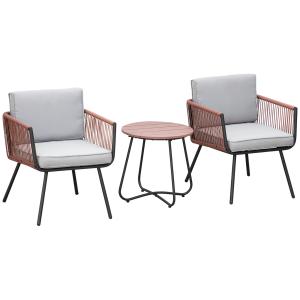 Muebles de ratán 61x64x64 cm naranja