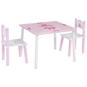 Muebles infantiles 60x60x44 cm rosa y blanco