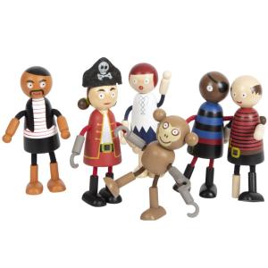 Muñecos flexibles de piratas