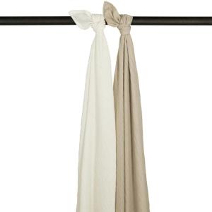 Muselina lavada gde pack de 2 off white/sand