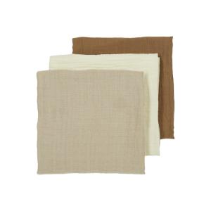Muselina lavada med pack de 3 off.w/sand/toffee
