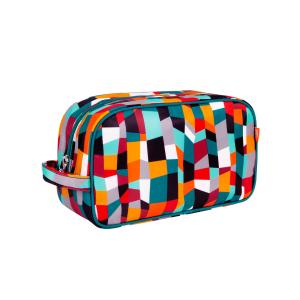 Neceser de aseo  multicolor poliéster  26 x 15 x 10 cm