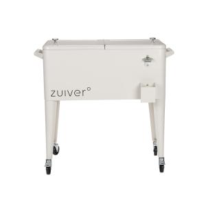 Nevera móvil blanca con ruedas