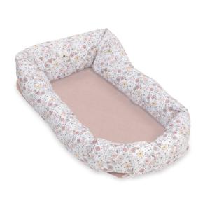 Nido colecho (3en1) bebé estampado flores rosa