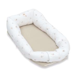 Nido colecho (3en1) bebé estampado hojas beige