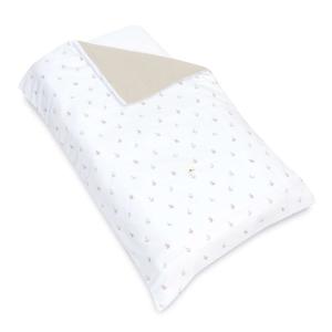Nórdico para cama júnior 90x200 cm estampado hojas beige