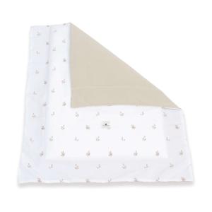 Nórdico reversible minicuna 55x70 cm/60x80 cm hojas beige