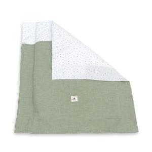 Nórdico reversible minicuna 55x70 cm/60x80 cm verde-oliva