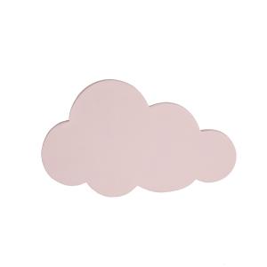 Nube infantil artesanal de madera de pino rosa 41x25 cm