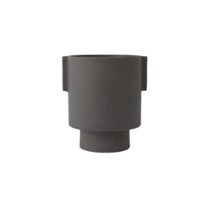 Olla antracita en gres porcelánico Ø15xH16cm