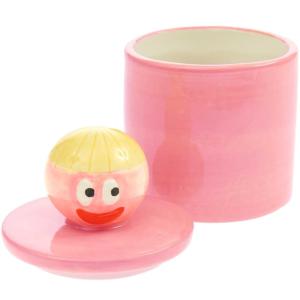 Olla y tapa de cerámica cara 12 cm