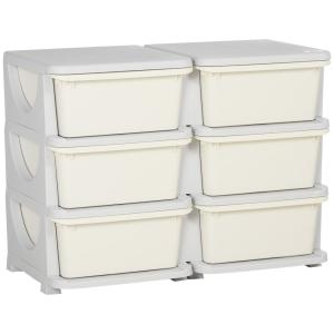Organizador de juguetes 75x37x56.5 cm crema