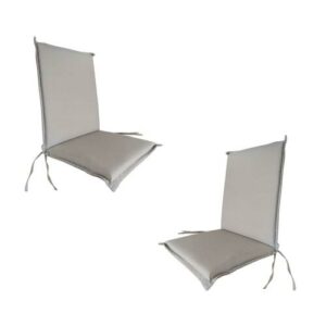 Pack 2 cojines para silla plegable asiento y respaldo gris…
