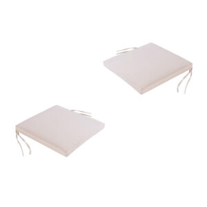 Pack 2 cojines para sillas de jardín beige 44x44x5 cm