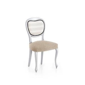 Pack 2 fundas de silla elástica beige 40 - 50 cm
