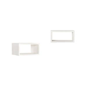 Pack 2 mesitas de noche madera de pino blanco 36 x18