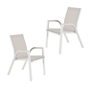 Pack 2 sillones apilables para exterior dimensiones compact…