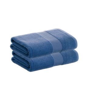 Pack 2 toallas algodón azul  500 gr 100x150 cm