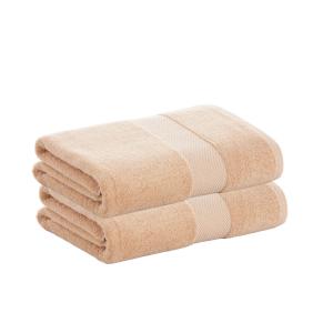 Pack 2 toallas algodón beige  500 gr 100x150 cm