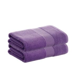 Pack 2 toallas algodón malva  500 gr 100x150 cm