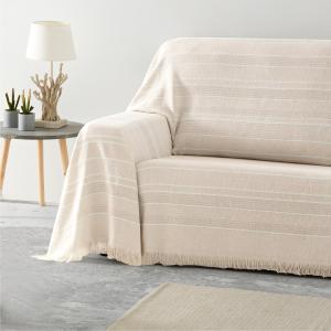 Pack 2 unidades plaids multiusos sofa cama camel beige 230x…