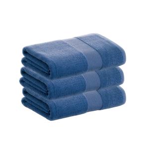 Pack 3 toallas algodón azul  500 gr 70x140 cm