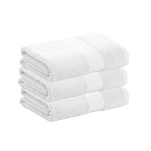 Pack 3 toallas algodón blanco  500 gr 70x140 cm