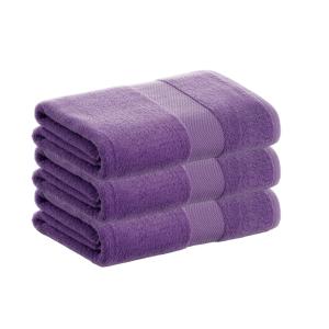 Pack 3 toallas algodón malva  500 gr 70x140 cm