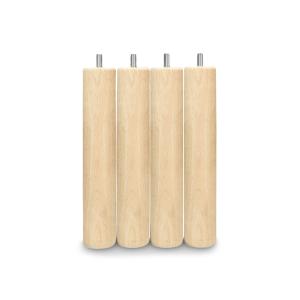 Pack 4 patas de madera para somier o base tapizada de 26 cm…