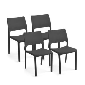 Pack 4 sillas de exterior shine polipropileno