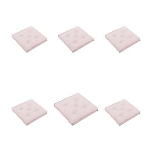 Pack 6 cojines exterior rosa 42  x42  x5 cm
