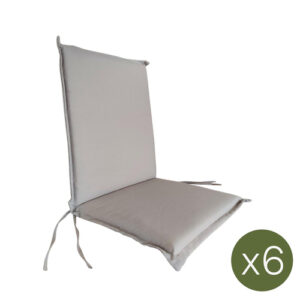 Pack 6 cojines para silla plegable asiento y respaldo gris…