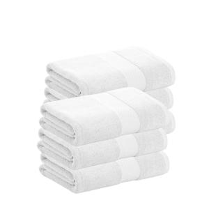 Pack 6 toallas algodón blanco  500 gr 30x50 cm