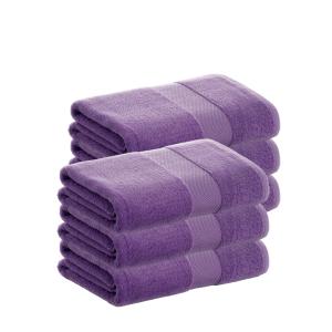 Pack 6 toallas algodón malva  500 gr 30x50 cm