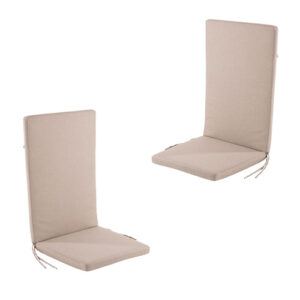 Pack de 2 cojines de sillas de jardín reclinables olefin ma…